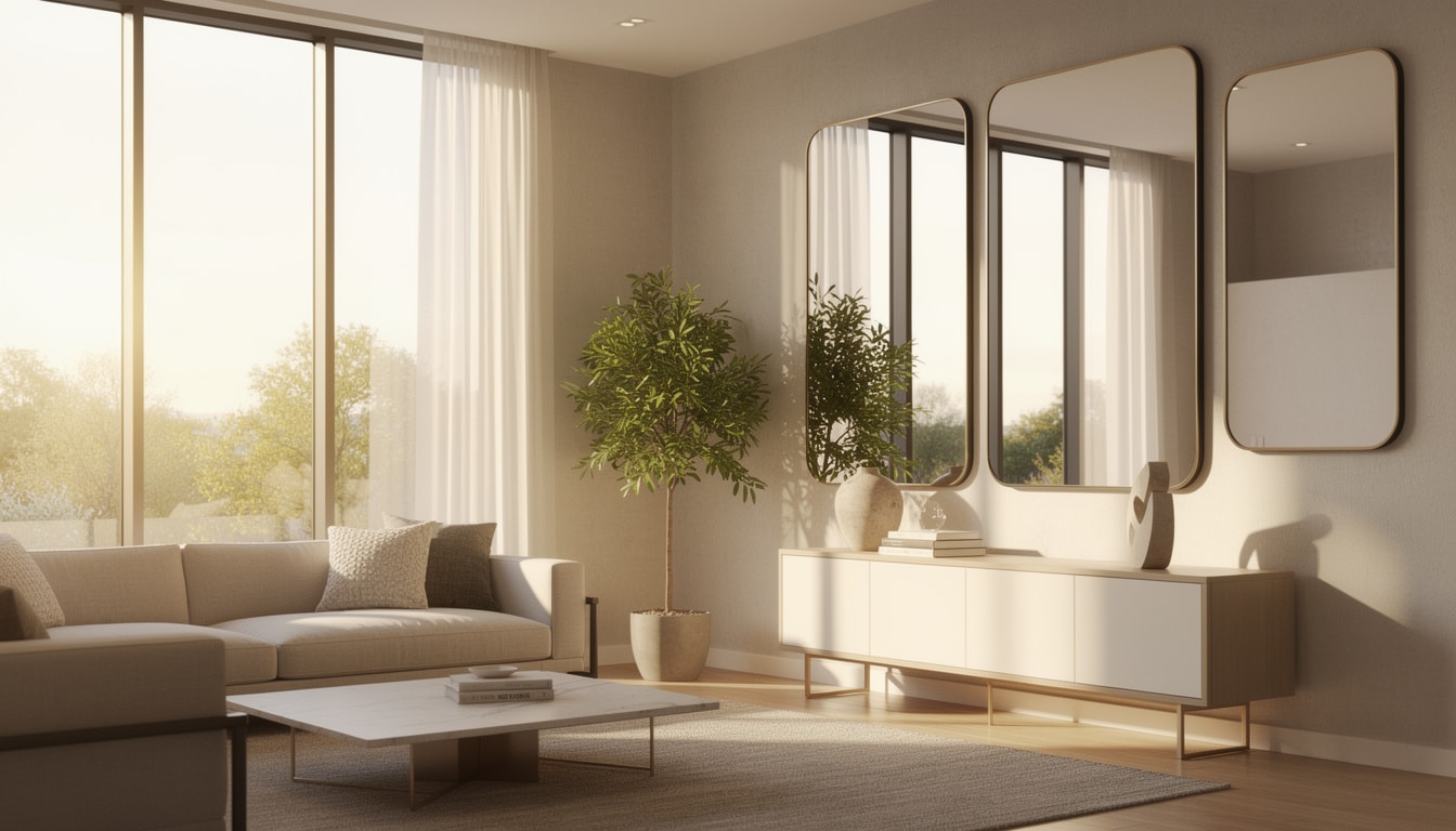 Comment la décoration d’accent utilise les miroirs pour la lumière