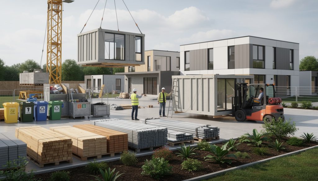 découvrez comment la maison modulaire contribue à réduire les déchets de chantier grâce à une construction optimisée, rapide et écologique.