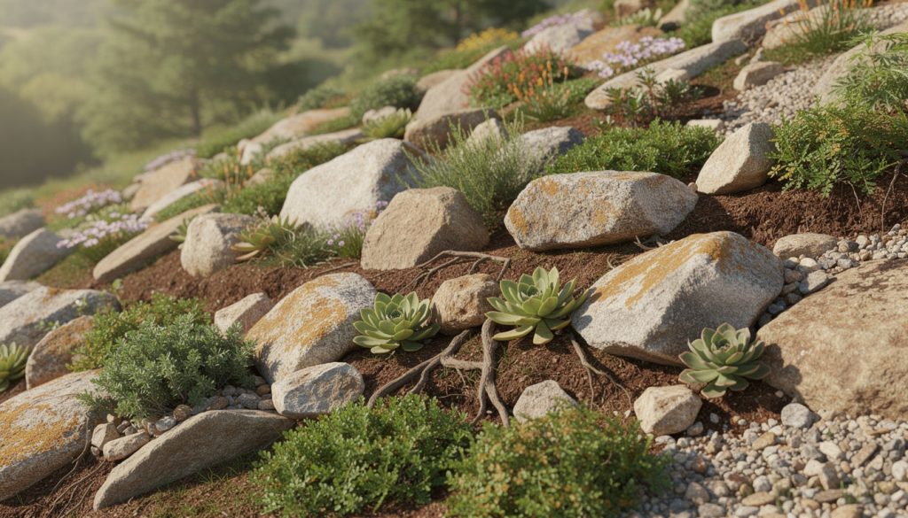 découvrez comment un jardin de rocaille peut stabiliser efficacement les terrains en pente tout en apportant esthétique et biodiversité à votre espace extérieur.