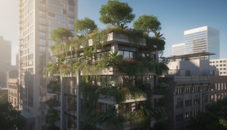 découvrez comment un jardin suspendu contribue à réduire la température des immeubles en améliorant l'isolation thermique et en apportant de la fraîcheur naturelle.