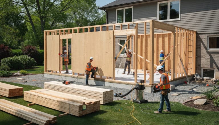 découvrez pourquoi les travaux d'extension en bois sont plus rapides, grâce à des matériaux légers, une installation simplifiée et un chantier propre.