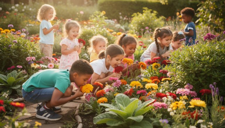 découvrez comment le jardin sensoriel éveille la vue et l'odorat des enfants grâce à des plantes et éléments stimulants, favorisant leur développement sensoriel et leur bien-être.