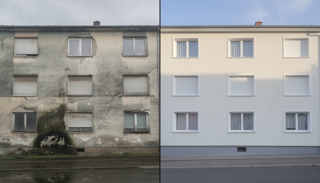 découvrez comment les travaux de ravalement protègent votre bâtiment contre l'humidité, améliorent l'isolation et prolongent la durée de vie des façades.