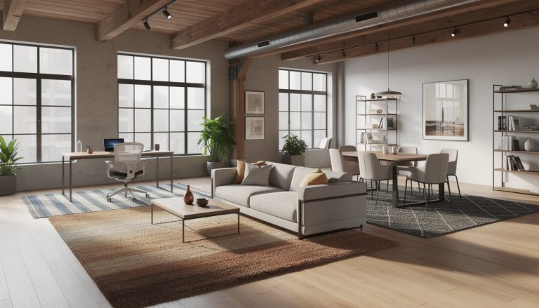 découvrez comment utiliser les tapis pour délimiter efficacement les différentes zones d'un loft, alliant style et fonctionnalité dans votre décoration intérieure.