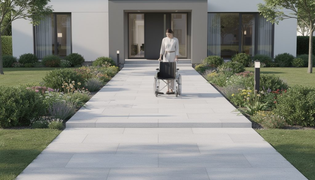 découvrez comment les travaux de dallage extérieur améliorent l'accessibilité en sécurisant et en facilitant les déplacements autour de votre maison.