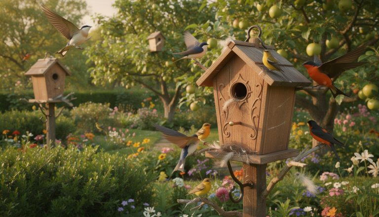 découvrez comment aménager votre jardin pour accueillir et protéger les oiseaux migrateurs grâce à l'installation de nichoirs adaptés.