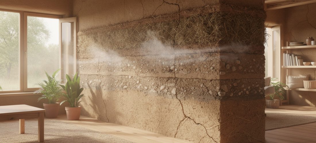 découvrez comment la maison en terre crue contribue à réguler naturellement l'hygrométrie pour un intérieur sain et confortable toute l'année.