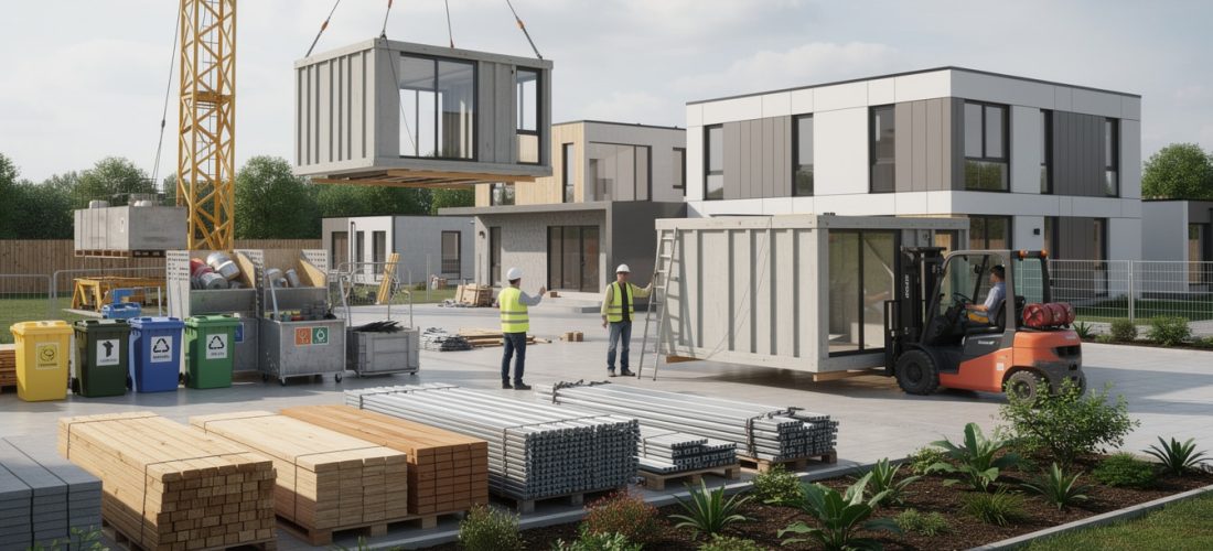 découvrez comment la maison modulaire contribue à réduire les déchets de chantier grâce à une construction optimisée, rapide et écologique.