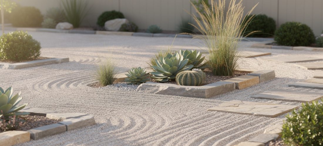 découvrez comment un jardin de gravier demande moins d'entretien grâce à ses matériaux durables et sa gestion simplifiée de l'arrosage et des mauvaises herbes.
