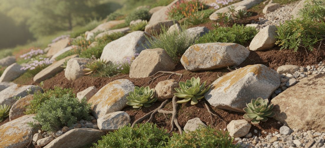 découvrez comment un jardin de rocaille peut stabiliser efficacement les terrains en pente tout en apportant esthétique et biodiversité à votre espace extérieur.