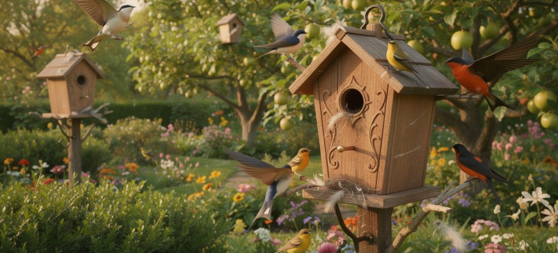 découvrez comment aménager votre jardin pour accueillir et protéger les oiseaux migrateurs grâce à l'installation de nichoirs adaptés.