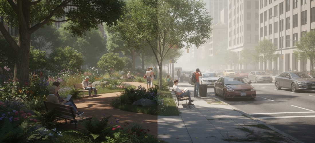 découvrez comment les jardins contribuent à atténuer l'effet d'îlot de chaleur en améliorant la qualité de l'air et en régulant la température urbaine.