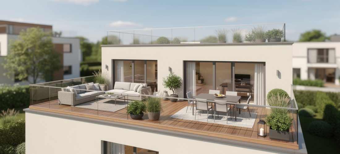 découvrez pourquoi la maison avec toit-terrasse optimise l'espace de vie en offrant un lieu supplémentaire pour se détendre, recevoir et profiter de l'extérieur en toute intimité.