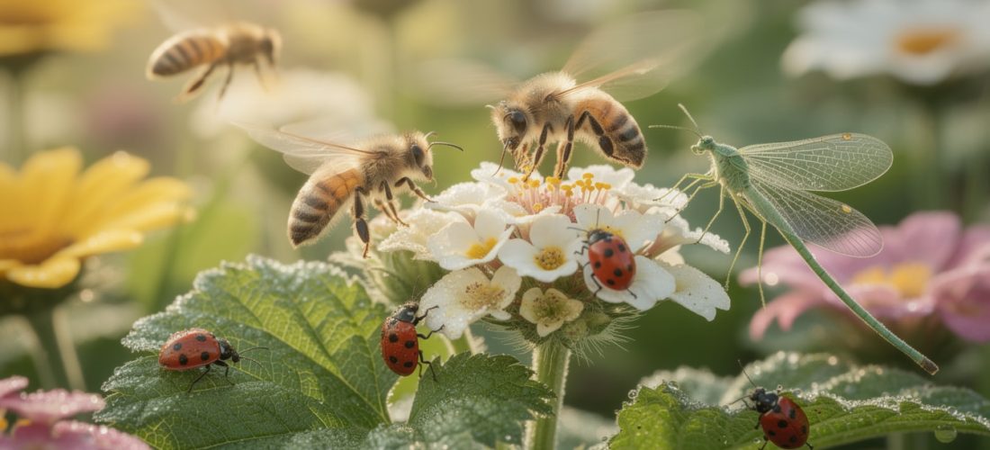 découvrez pourquoi le jardin bio évite l'utilisation des pesticides afin de protéger les insectes auxiliaires essentiels à un écosystème sain et naturel.