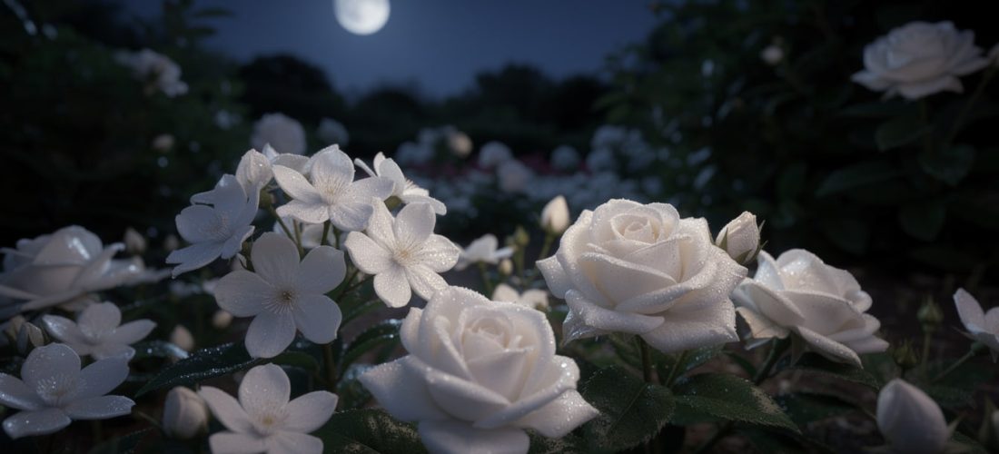 découvrez pourquoi le jardin de nuit privilégie les fleurs blanches pour créer une ambiance lumineuse et apaisante après le coucher du soleil.